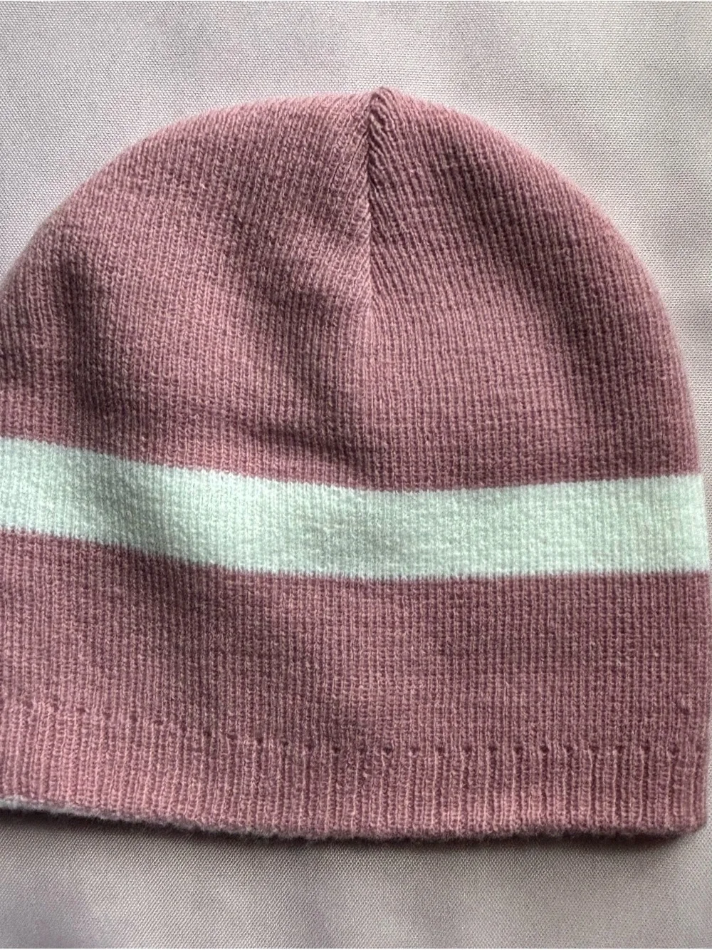 PLAYBOY Bunny Pink and White Knit Reversible Beanie